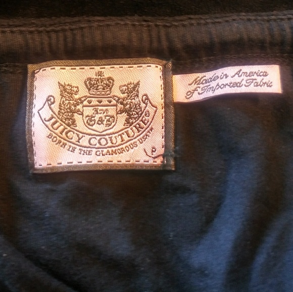 Juicy Couture Velvety Black Romper, Gold Trim - Picture 2 of 7